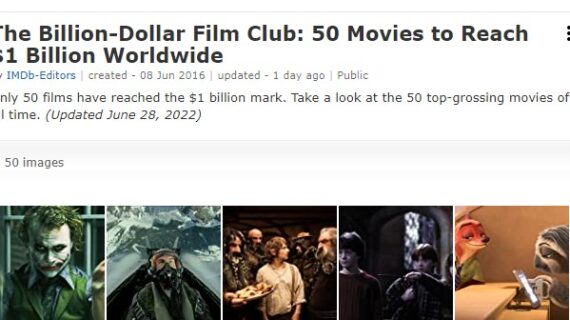50 Film Terlaris Sepanjang Masa (Klub 1 Miliar USD)